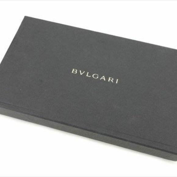 Authentic Bvlgari Wallet Purse Long Wallet Black leather Woman unisex - Picture 7 of 7